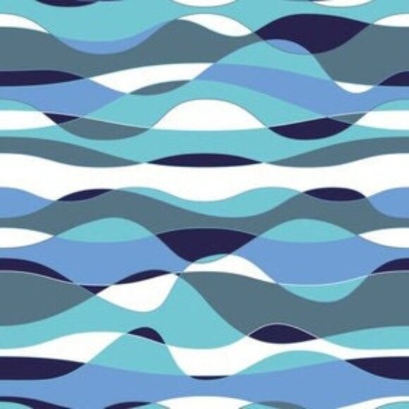 potholder abstract art blue green ocean waves watercolor swirls Pot holders hand - Picture 3 of 5